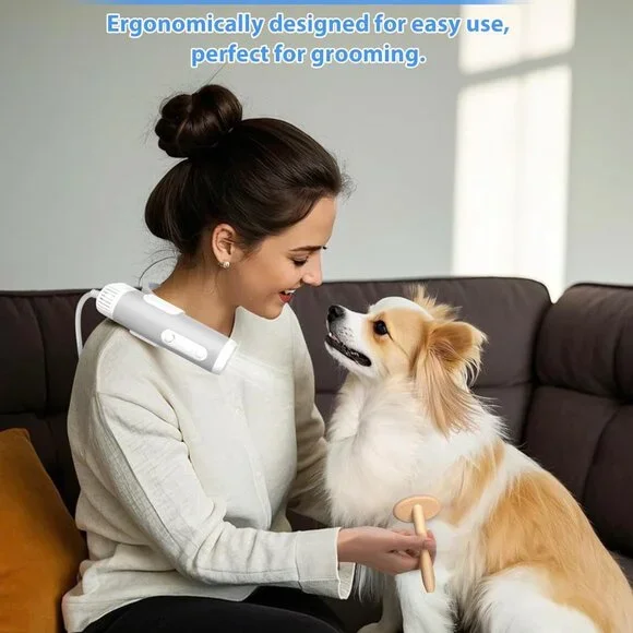 Pet Grooming Dog Hair Dryer Water Blowing Machine Neck Hanging Free Your Hands Grooming